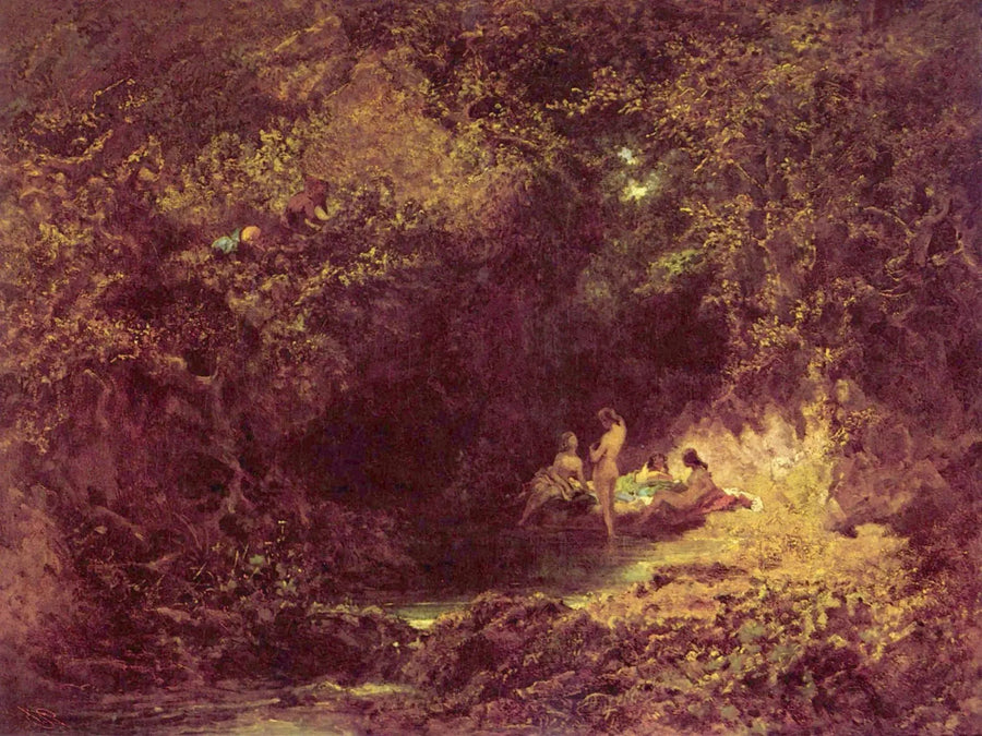 Nimfen in bad - Carl Spitzweg