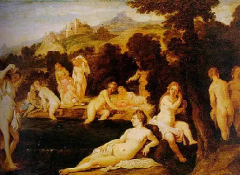  nimfen in bad - David Teniers de Jonge

Source:
Nymphes au bain - David Teniers le Jeune