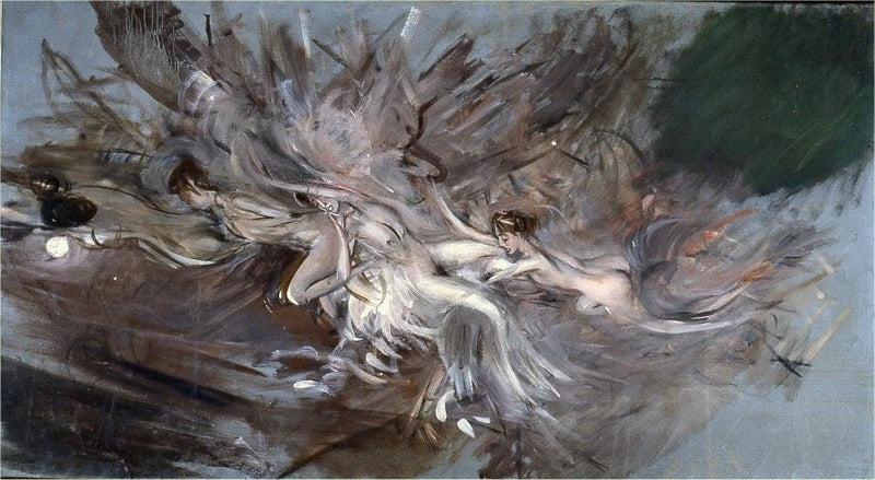  nimfen in het maanlicht - Giovanni Boldini