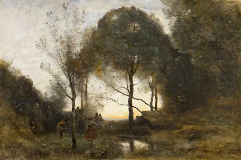 Nymfen en Faunen - Jean-Baptiste Camille Corot