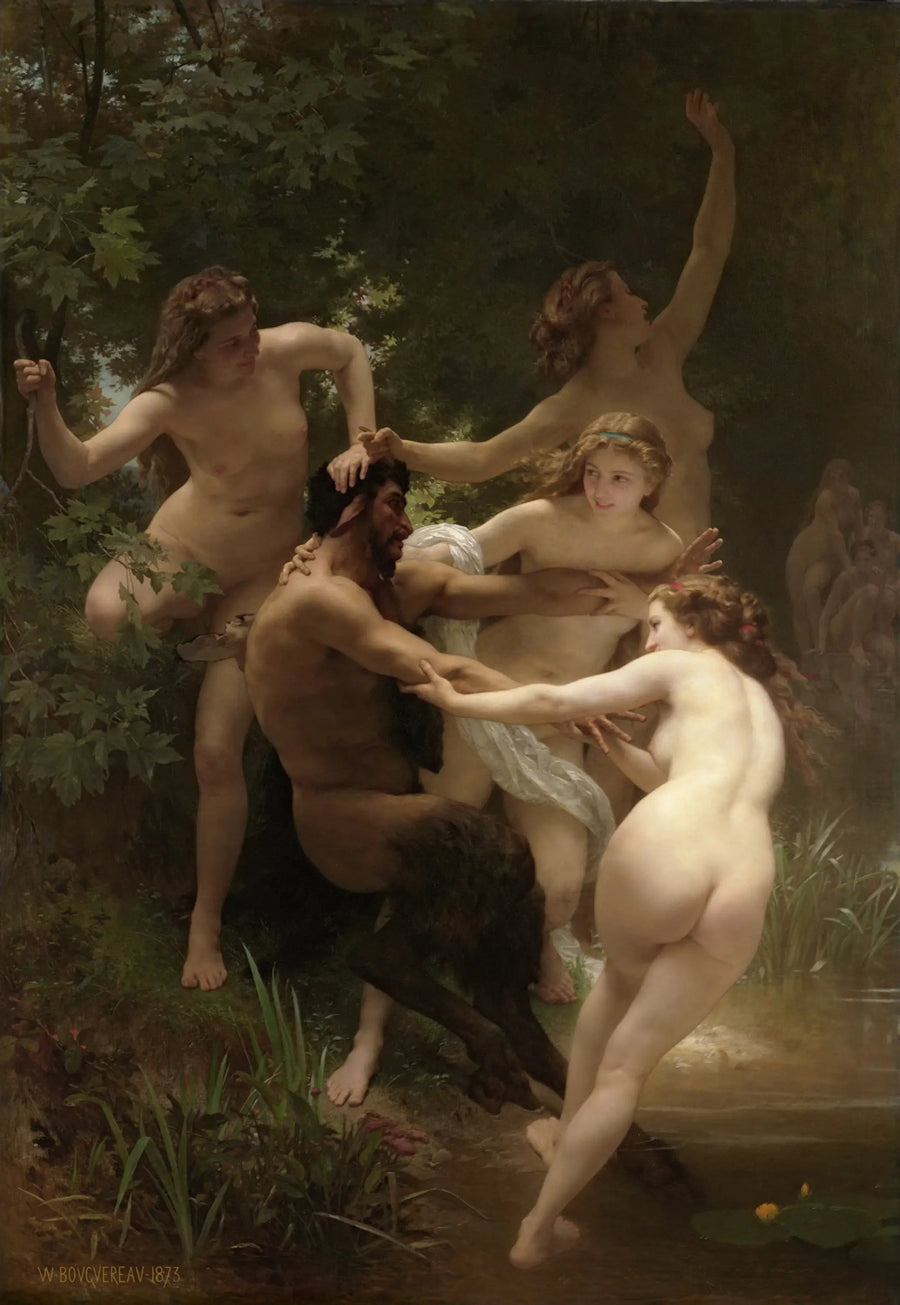 Nimfen en Satyr - Bouguereau