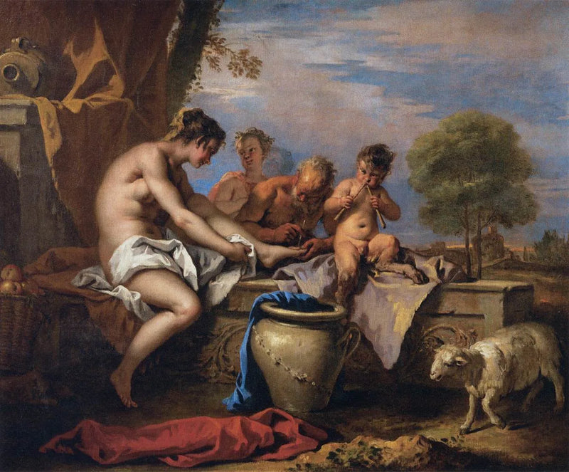  nimfen en satyrs - Sebastiano Ricci