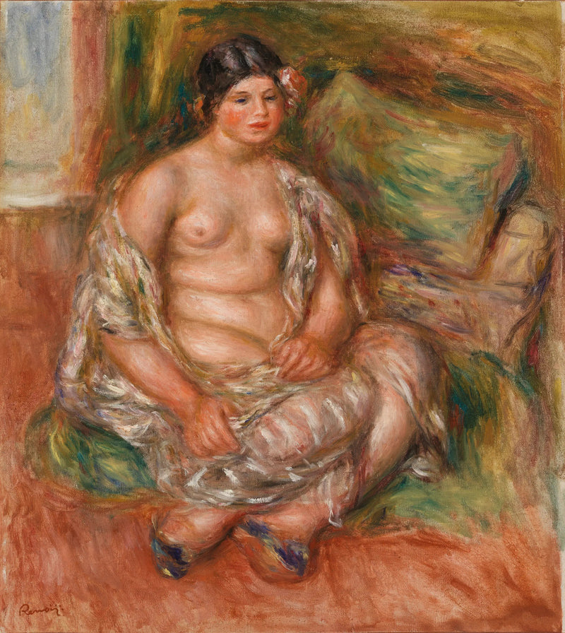 Zittende Odalisque (Zittende Odalisque) - Pierre-Auguste Renoir