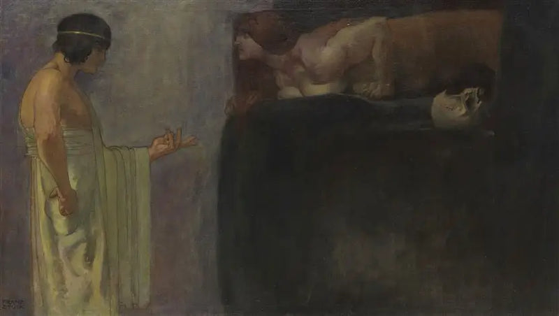 Œdipe lost de raadsel van de Sphinx - Franz von Stuck