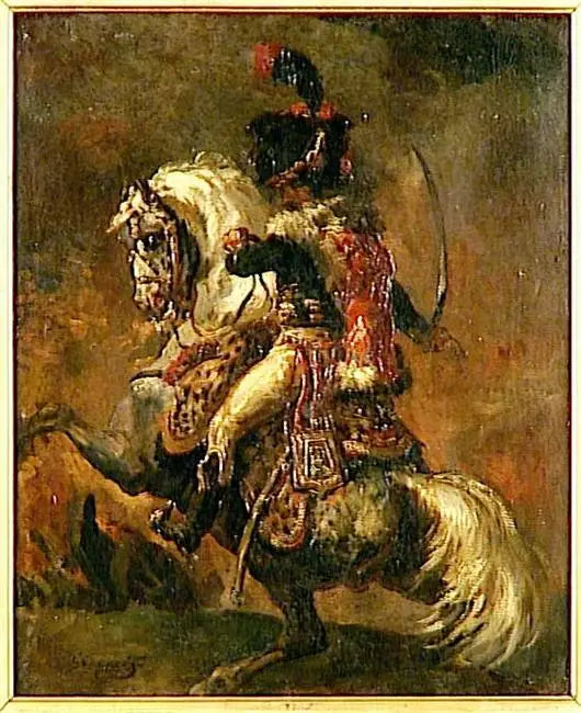 Officier van de ruiterij van de keizerlijke garde die aanvalt - Théodore Géricault
