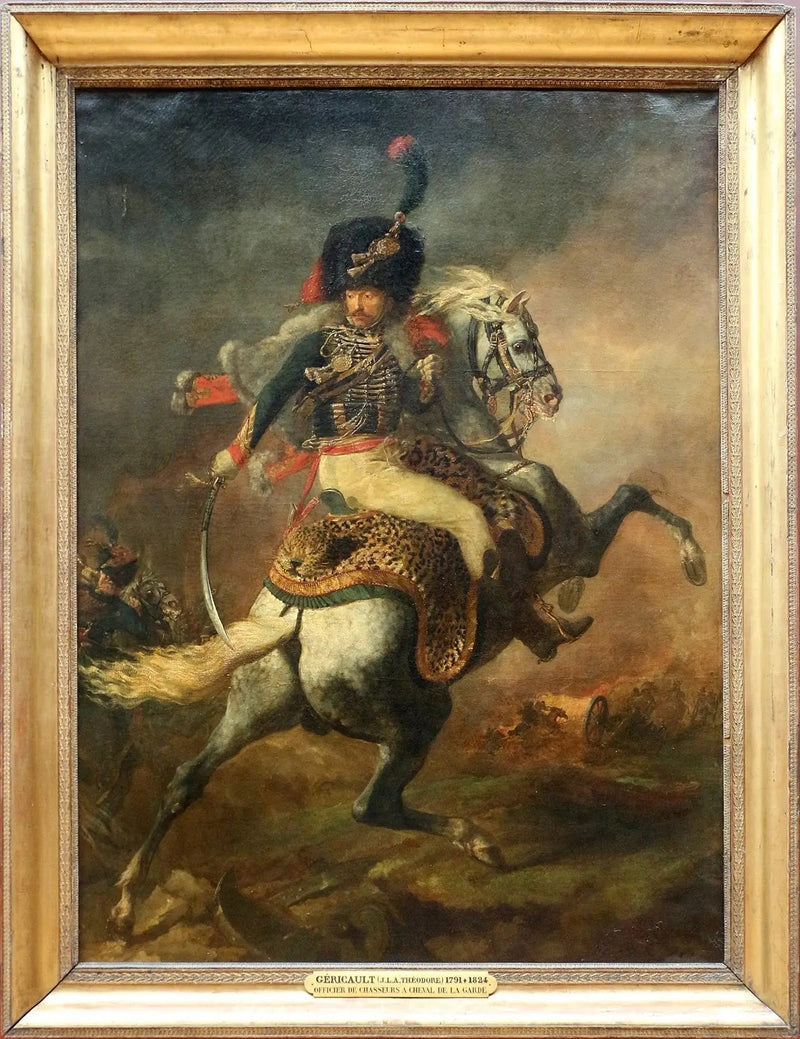 Officier van de keizerlijke garde te paard in volle aanval - Théodore Géricault