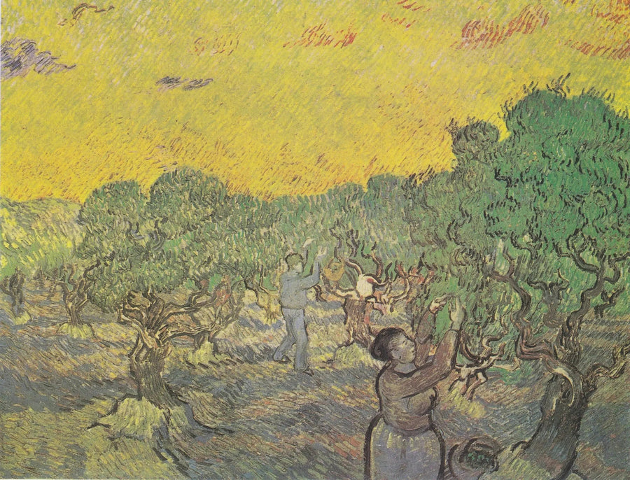 Olijfgaard met plukfiguren - Vincent van Gogh