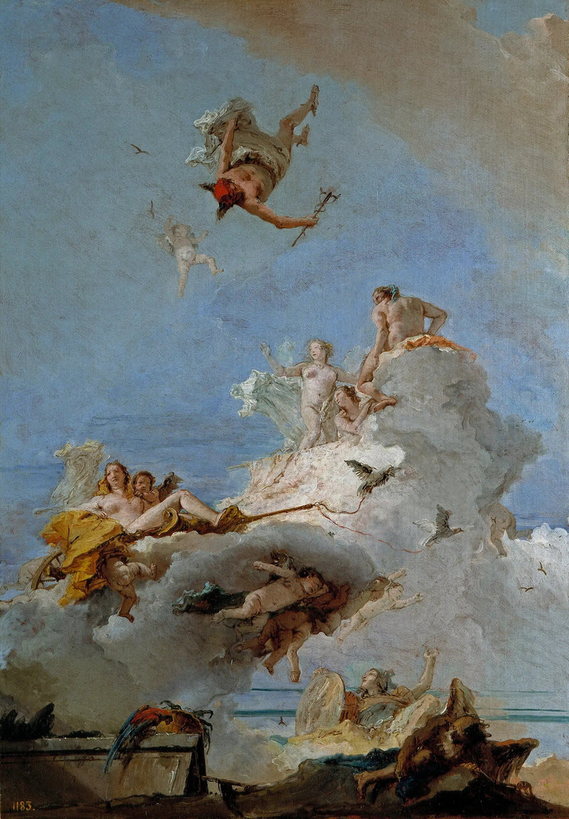 Olympe of de Triomf van Venus - Giovanni Battista Tiepolo