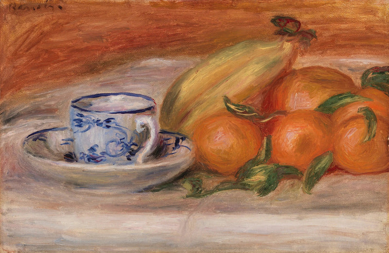 Sinaasappels, bananen en een kop thee (Sinaasappels, bananen en een kop thee) - Pierre-Auguste Renoir