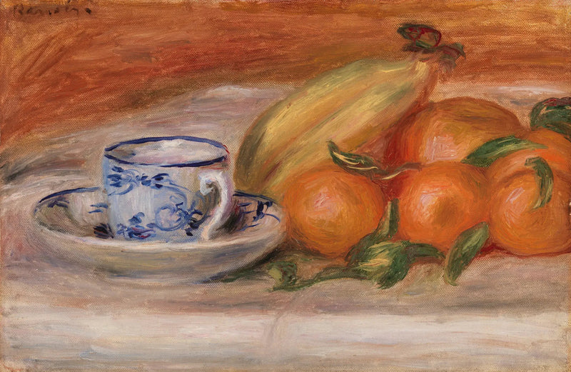 Sinaasappels, bananen en een kop thee (Sinaasappels, bananen en een kop thee) - Pierre-Auguste Renoir