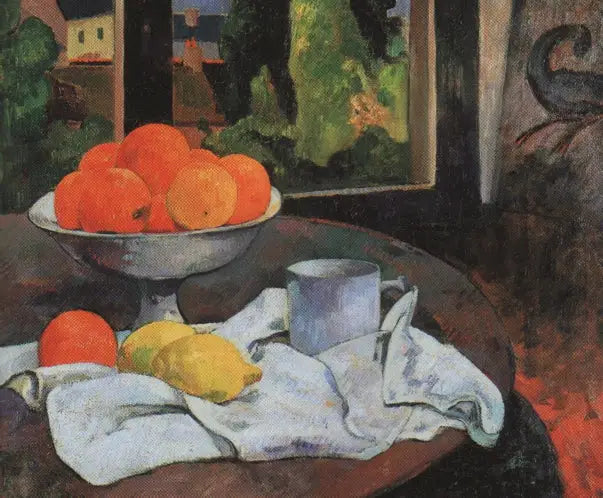 Sinaasappels en citroenen met uitzicht op Pont-Aven - Paul Gauguin