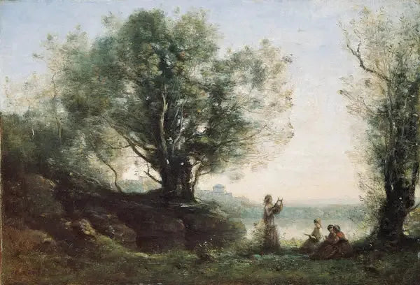 Orpheus huilt om de dood van Eurydice - Jean-Baptiste Camille Corot