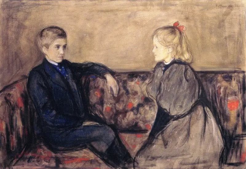 Oscar en Ingeborg Heiberg - Edvard Munch
