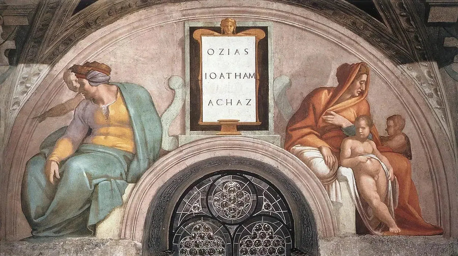 Osias, Joatham en Achaz - Michelangelo
