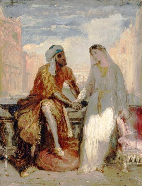 Othello en Desdemona in Venetië - Théodore Chassériau