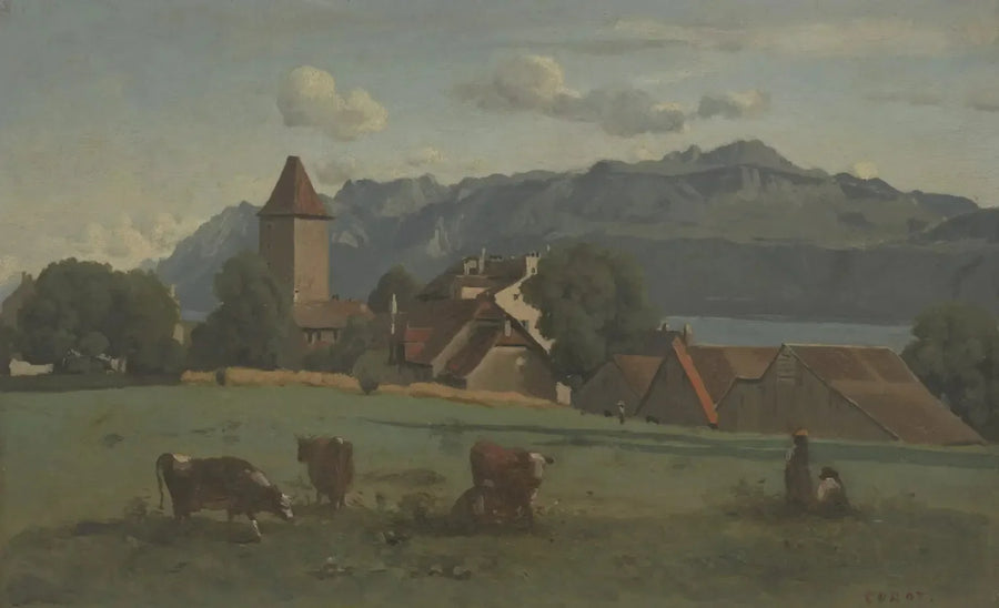 Ouchy, nabij Lausanne - Jean-Baptiste Camille Corot
