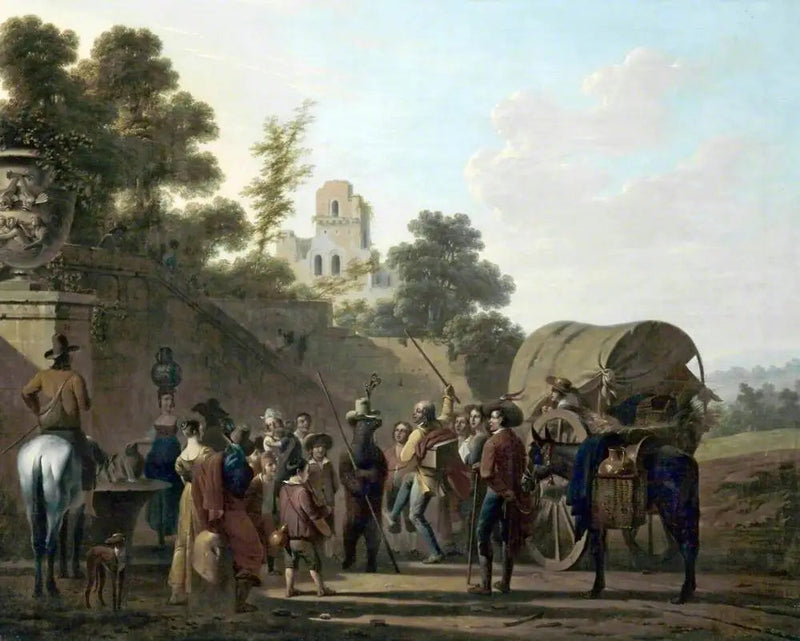 Dansende mensen met toeschouwers in de ruïnes van een kasteel - Louis-Léopold Boilly

Source:
Ours dansants avec spectateurs dans les ruines d'un château - Louis-Léopold Boilly