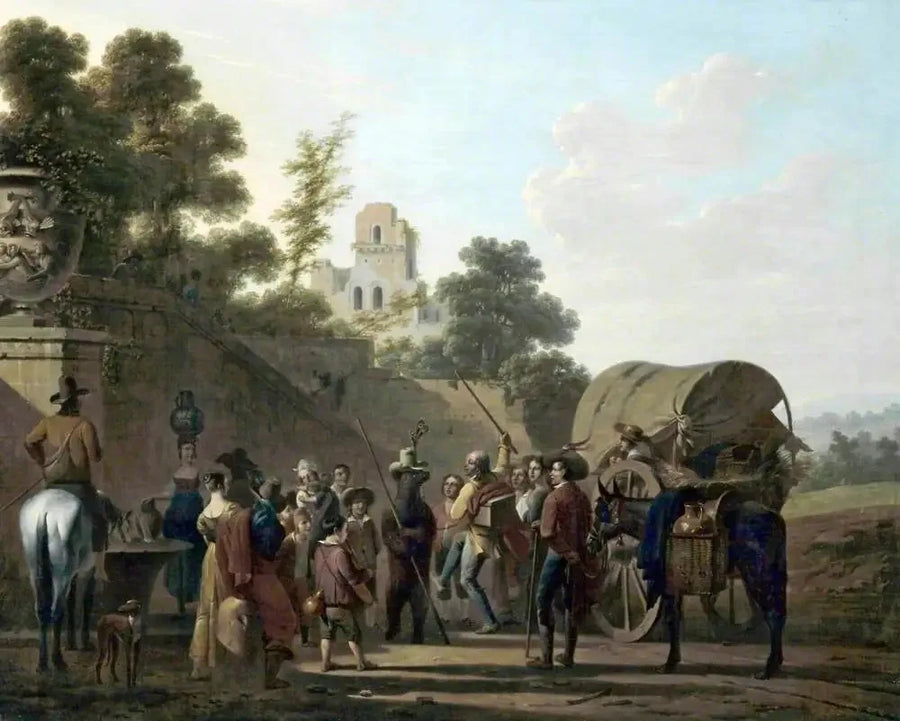 Dansende mensen met toeschouwers in de ruïnes van een kasteel - Louis-Léopold Boilly

Source:
Ours dansants avec spectateurs dans les ruines d'un château - Louis-Léopold Boilly