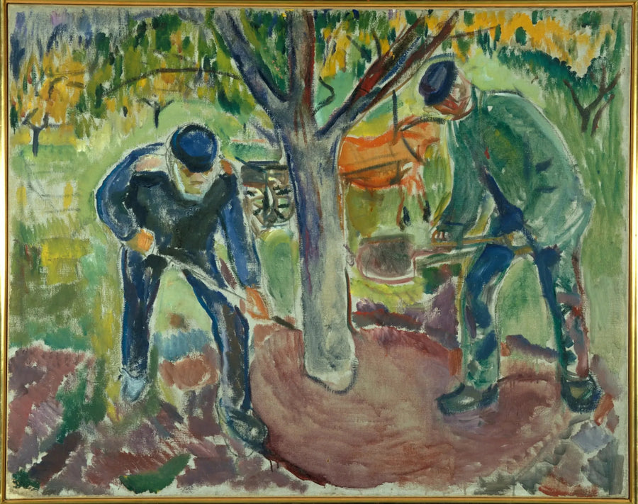 Arbeiders in de tuin - Edvard Munch