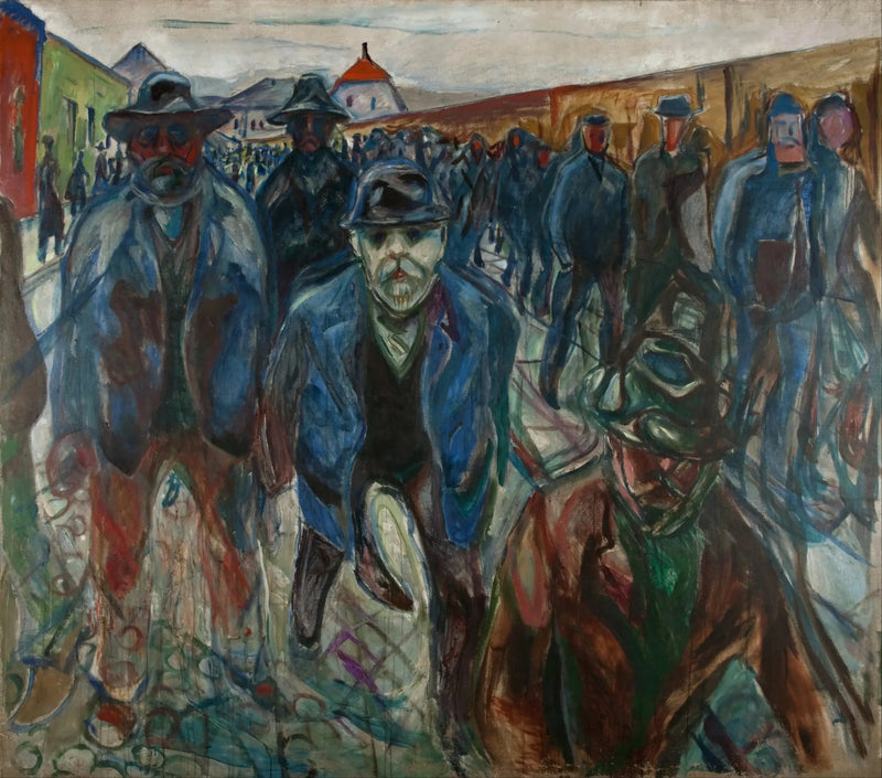 Arbeiders op de terugweg - Edvard Munch