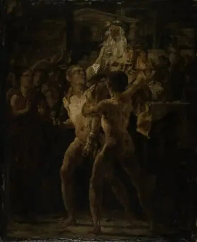 Ovatie van Homerus, schets. Antiek onderwerp - Théodore Géricault