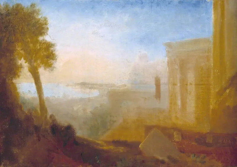 Uitzicht op de Kust, met Klassiek Gebouw - J. M. W. Turner