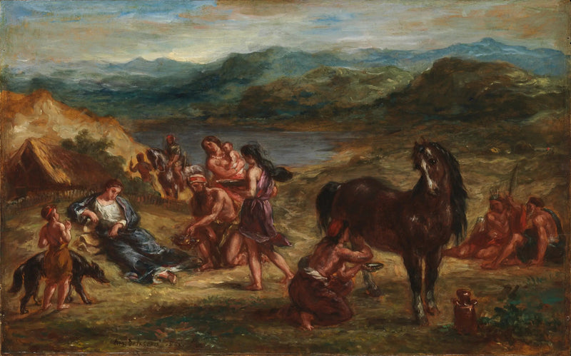 Ovidius bij de Scythen - Eugène Delacroix