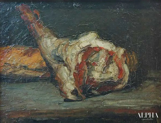 Pain et gigot d'agneau - Paul Cézanne - Reproductions de tableaux et peintures haut de gamme