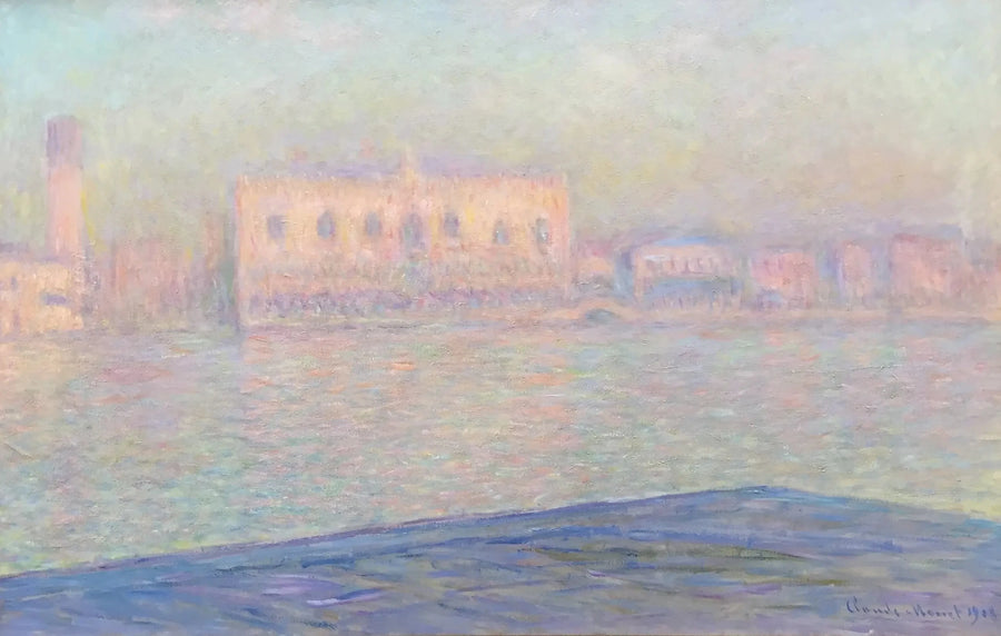 Het Hertogelijk Paleis gezien vanaf San Giorgio Maggiore - Claude Monet