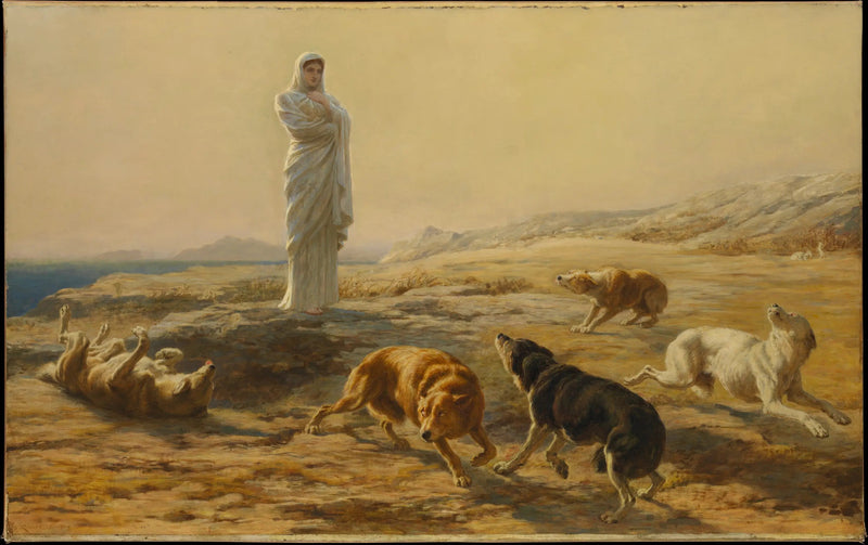 Pallas Athéna en de honden van de herder - Briton Rivière

Source:
Pallas Athéna et les chiens du berger - Briton Rivière