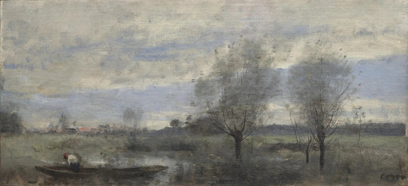 Palluel, hoedje in de moerassen - Jean-Baptiste Camille Corot