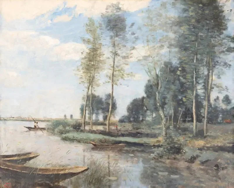 Palluel: stuk land geplant in de moerassen - Jean-Baptiste Camille Corot