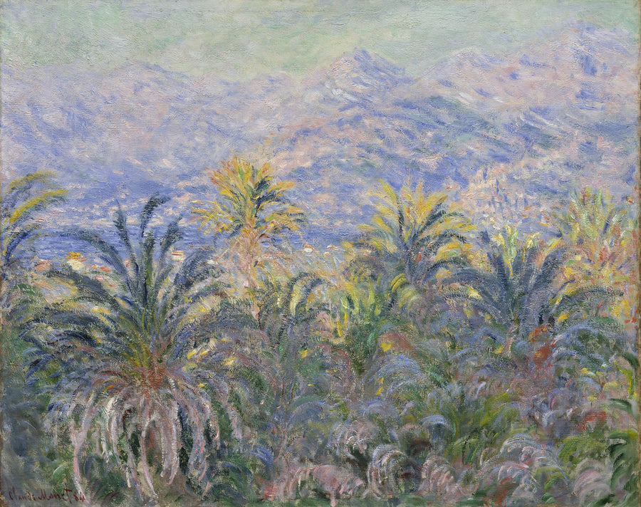 De palmbomen in Bordighera - Claude Monet