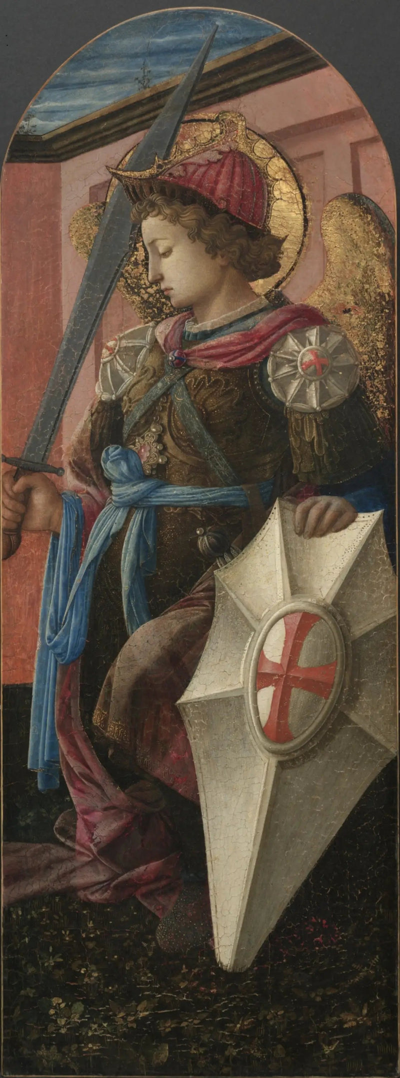 Paneel uit een Triptychon: De aartsengel Michael - Fra Filippo Lippi