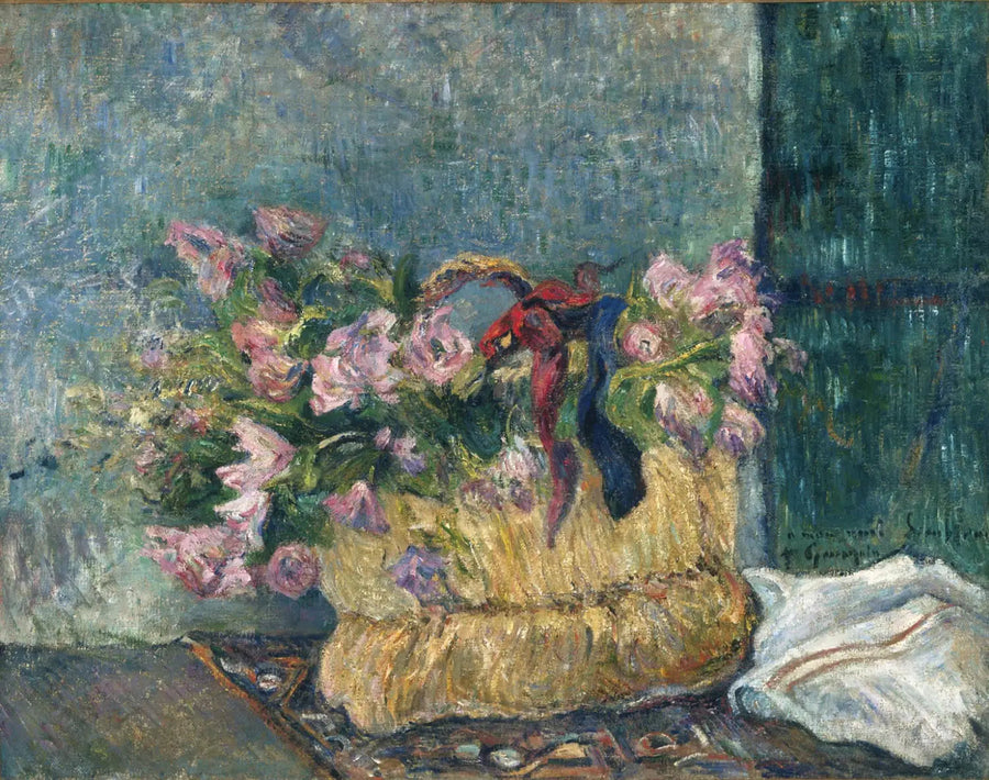 Bloemenmand, of Bloemen in een mand - Paul Gauguin