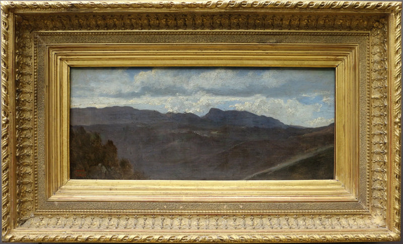Panorama van het Romeinse landschap. De Prenestini-bergen gezien vanaf Olevano - Jean-Baptiste Camille Corot