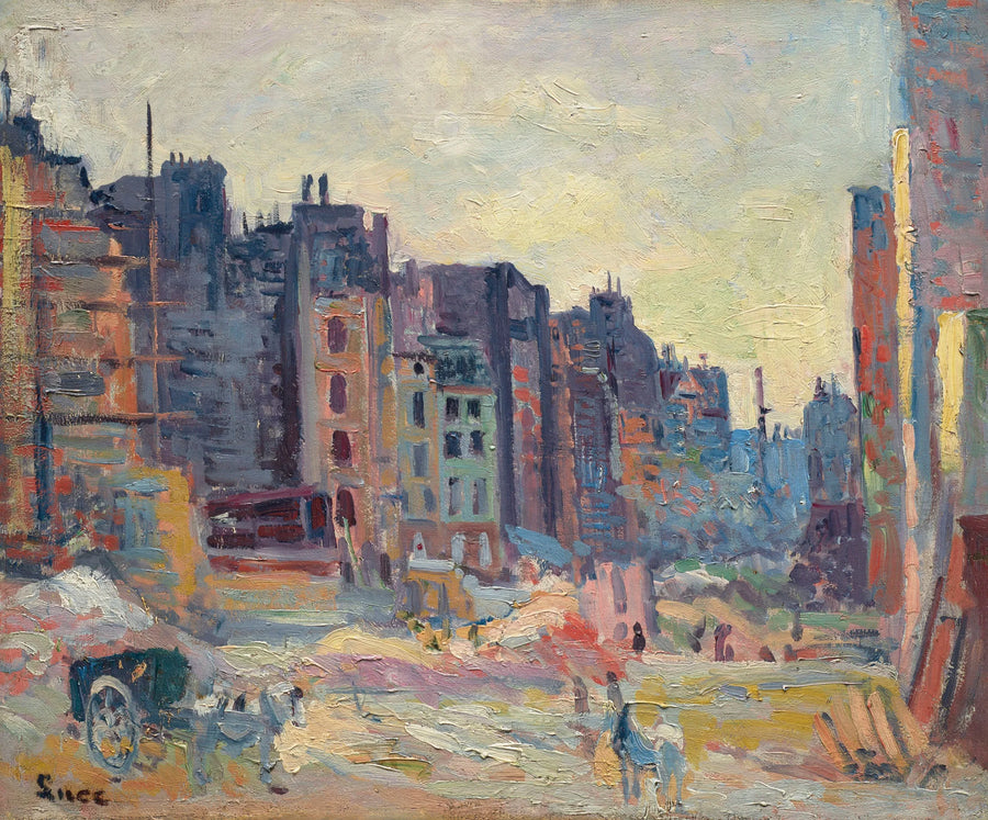 Parijs, Het doorboren van de Rue Réaumur - Maximilien Luce