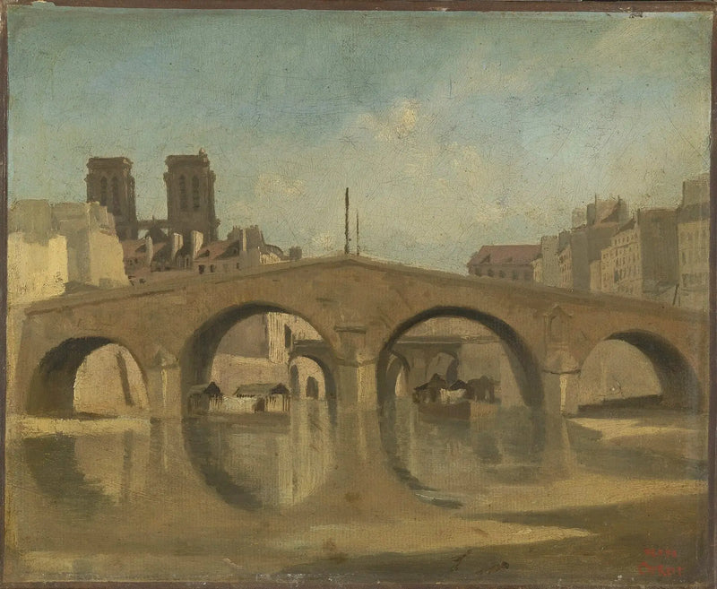 Parijs, de Oude Pont Saint-Michel - Jean-Baptiste Camille Corot