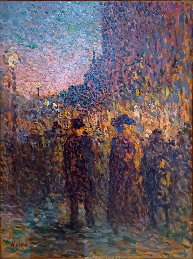 Parijs, de boulevards, de nacht - Maximilien Luce