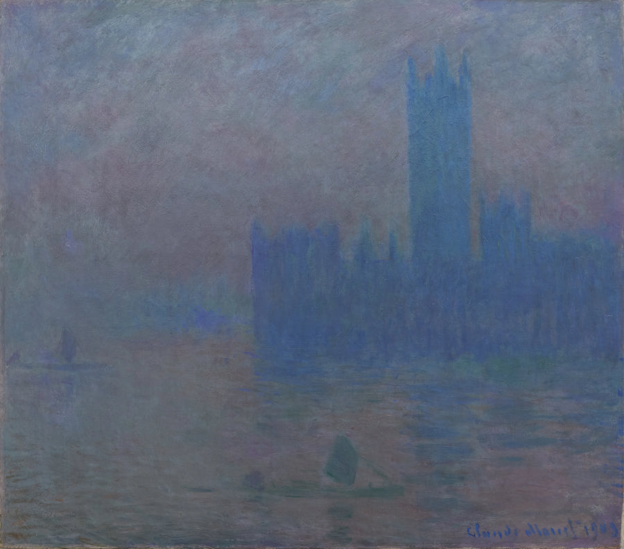 Het Parlement van Londen, mistig effect - Claude Monet