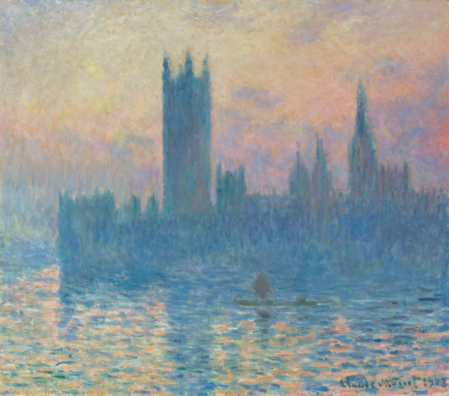 Le Parlement de Londres, soleil couchant - Claude Monet