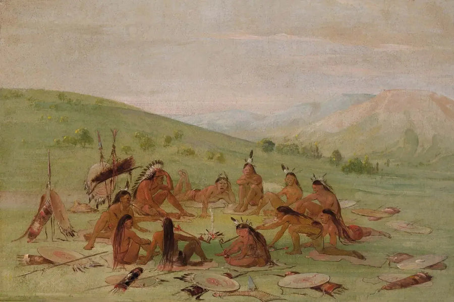 Vertrek van de oorlog te voet naar de raad, Mandan - George Catlin

Source:
Parti de la guerre à pied au conseil, Mandan - George Catlin