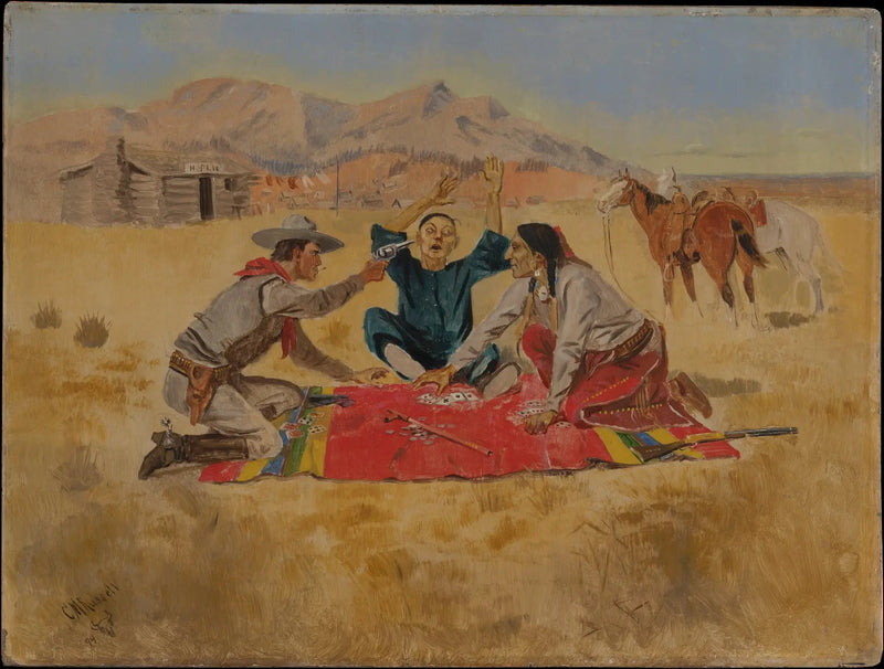 Geen enkele kans voor een Chinees - Charles Marion Russell

Source:
Pas une chance pour un Chinois - Charles Marion Russell