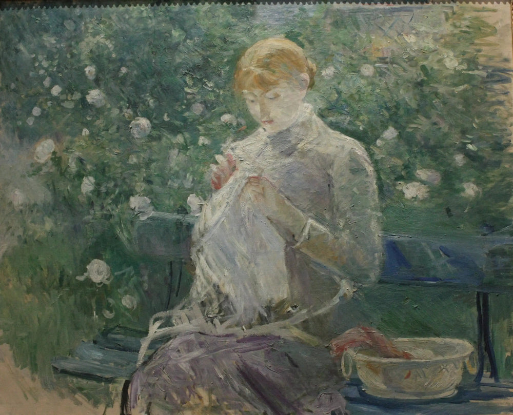 Pasie cousin dans le jardin de Bougival - Berthe Morisot image 1 copie peinte à la main à l’huile