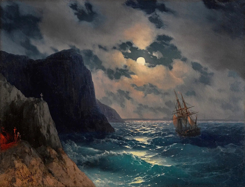Passage van een schip door een volle maannacht - Ivan Aïvazovski

Source:
Passage d'un navire par une nuit de pleine lune - Ivan Aïvazovski