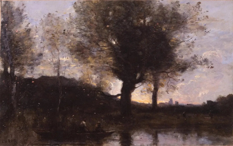 Passage en bateau - Bij Douai - Jean-Baptiste Camille Corot