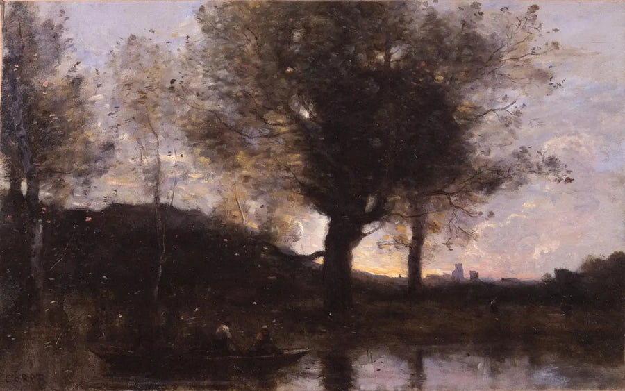 Passage en bateau - Bij Douai - Jean-Baptiste Camille Corot
