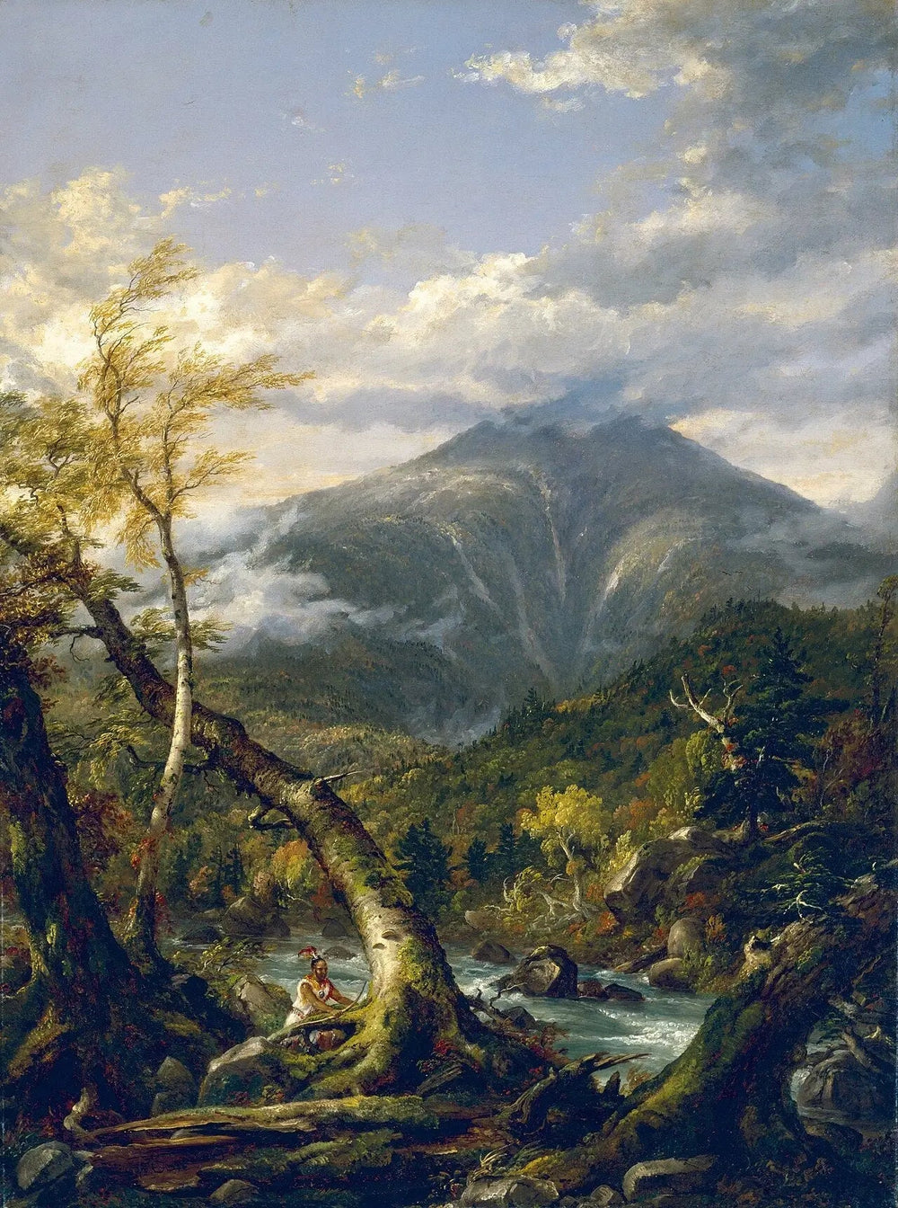 Passe indienne Tahawus - Thomas Cole image 1 copie peinte à la main à l’huile