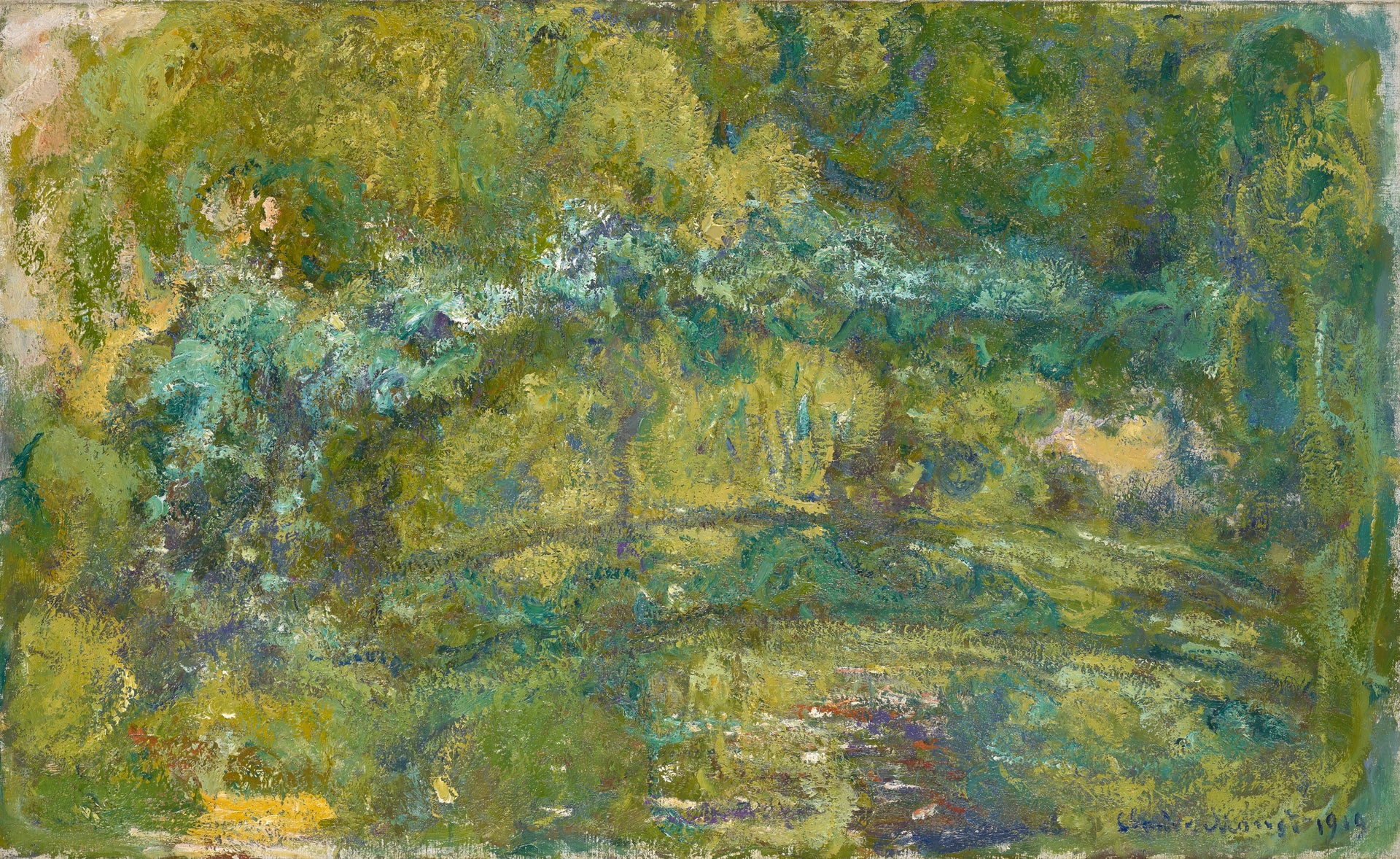 La Passerelle sur le bassin aux nymphéas de Claude Monet, 1919 – Kunstmuseum Basel G 1986.15, W1916