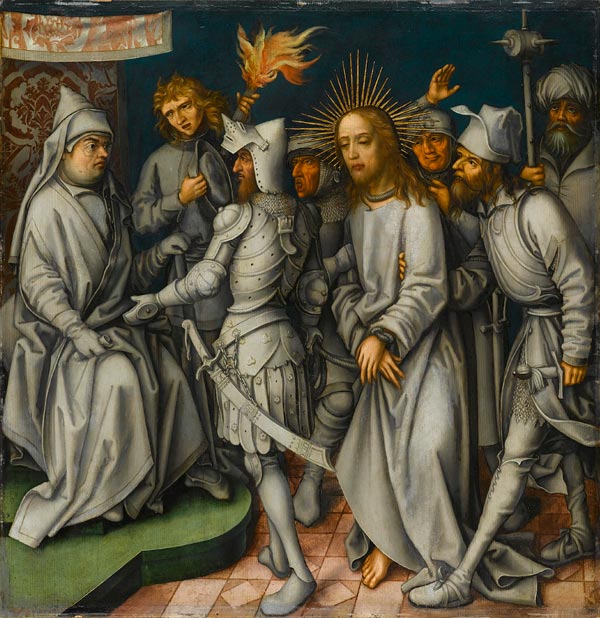 Passie grijs: Christus voor de hogepriester - Hans Holbein de Oudere